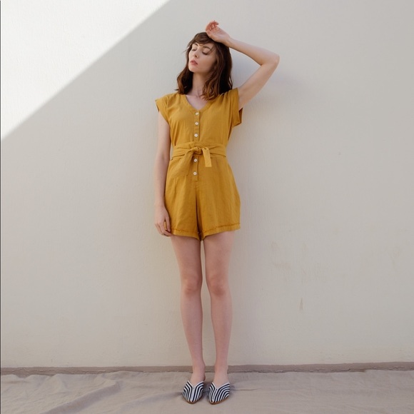 At Dawn Fringe Relax Romper with Belt - Picture 1 of 10
